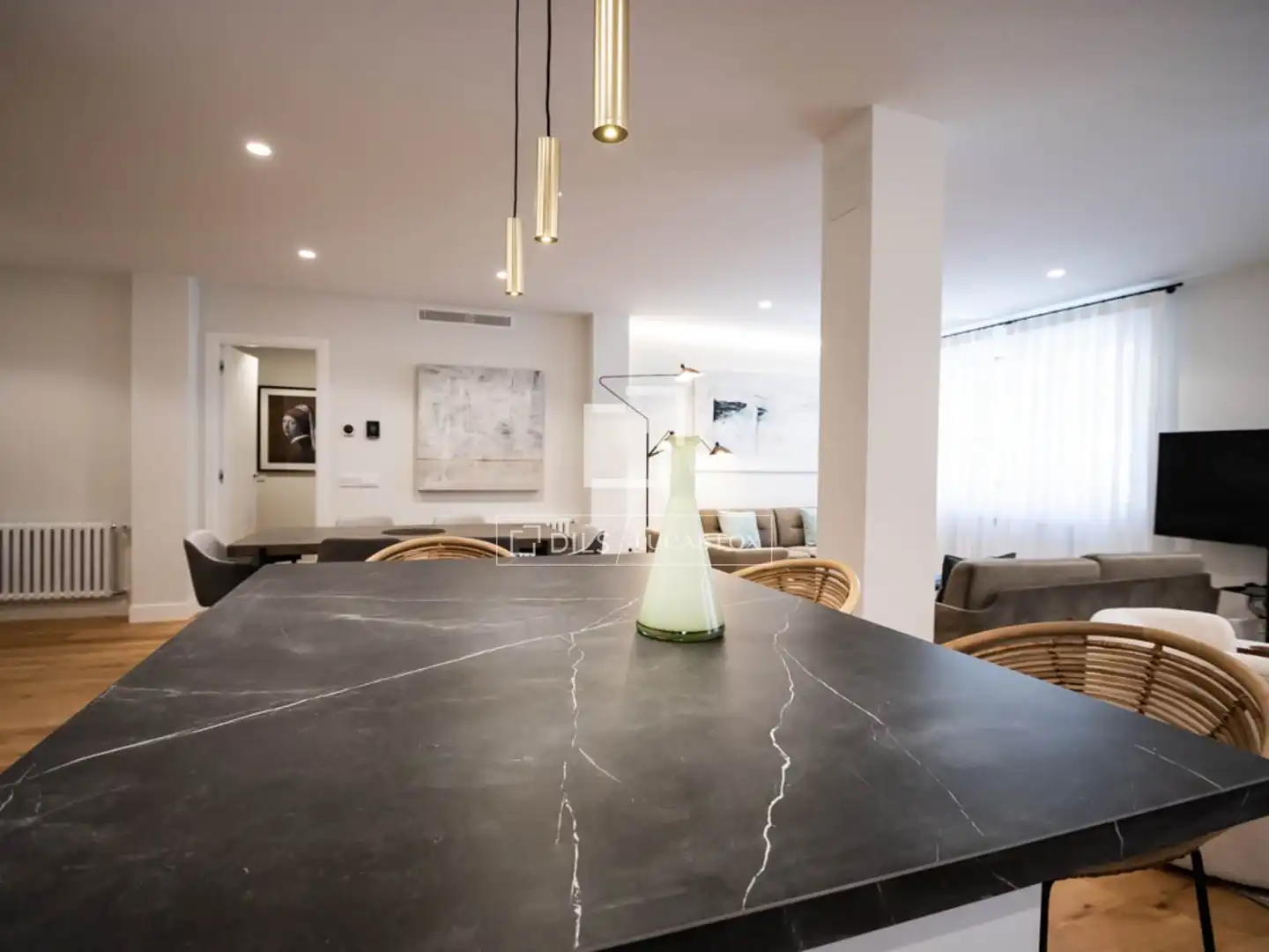 Comedor de Piso de alquiler en Sant Miquel de Fluvià con Aire acondicionado y Amueblado
