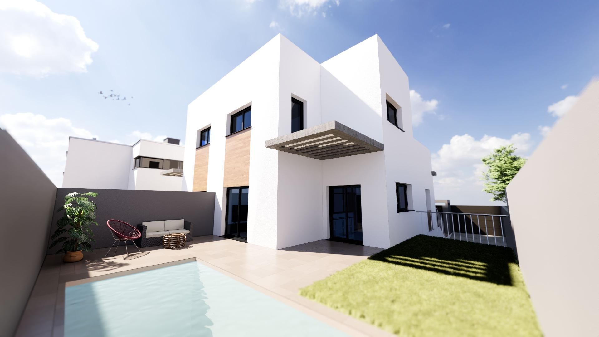 Exterior view of Single-family semi-detached for sale in Mérida  with Air Conditioner, Heating and Private garden