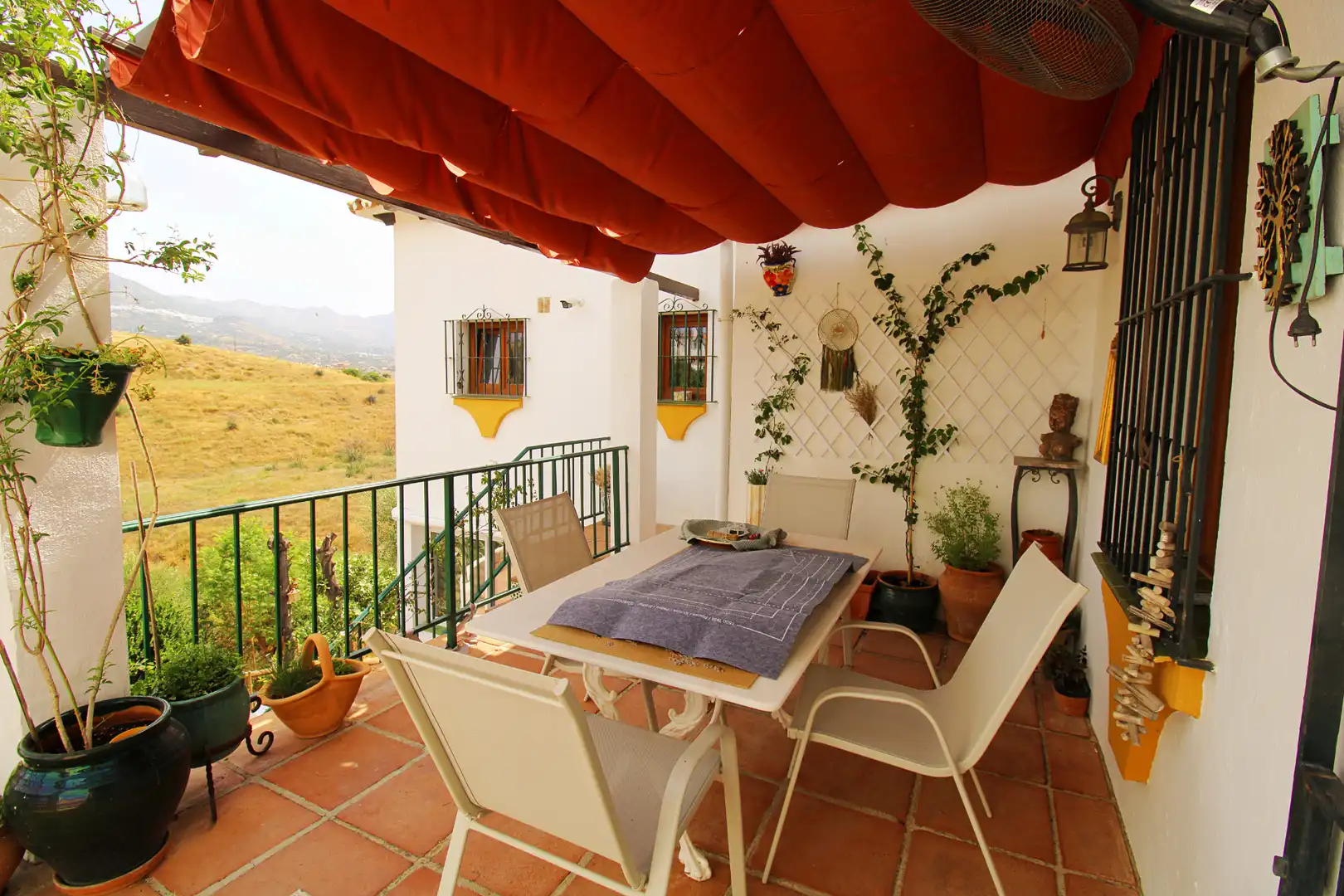 Terraza de Finca rústica en venta en Mijas con Aire acondicionado, Calefacción y Jardín privado