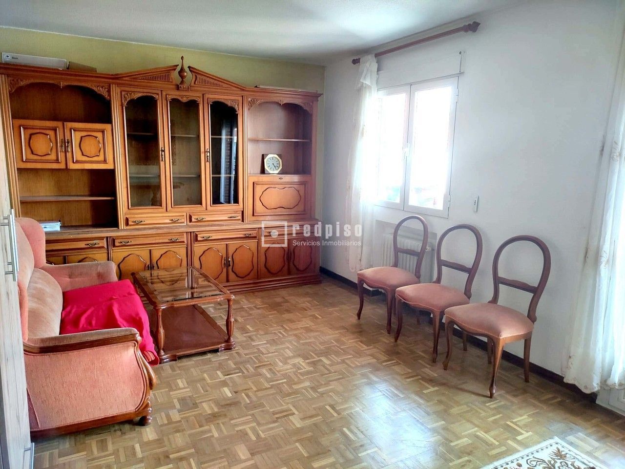Sala d'estar de Pis de lloguer en  Madrid Capital amb Aire condicionat, Calefacció i Parquet