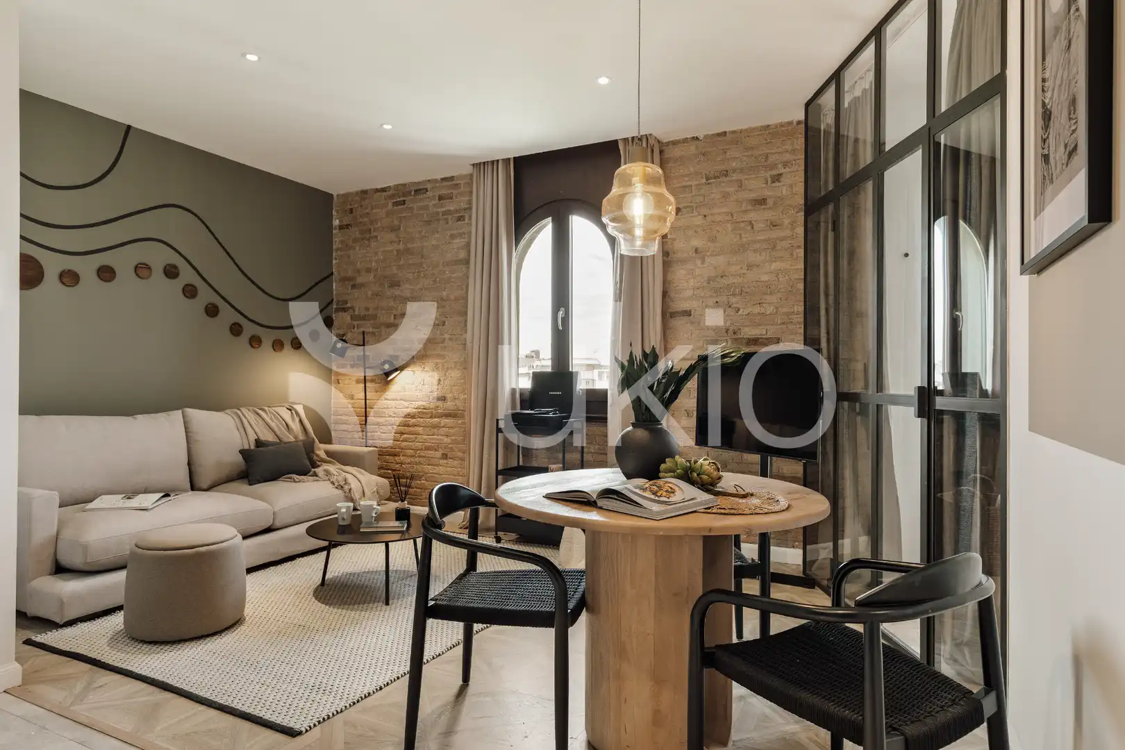 Sala d'estar de Apartament de lloguer en Barcelona amb Aire condicionat, Calefacció i Moblat