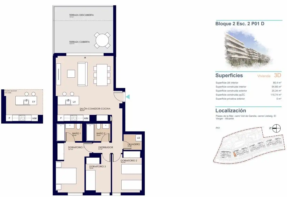 Apartamento con piscina en venta en El Verger, imagen 9
