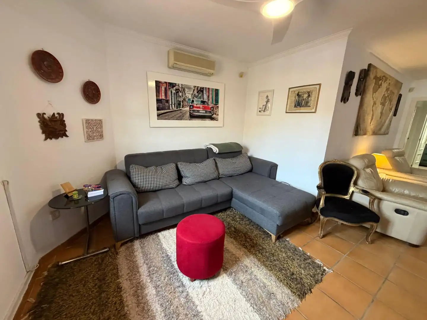 Living room of Ground floor for sale in L'Alfàs del Pi  with Air Conditioner, Private garden and Furnished