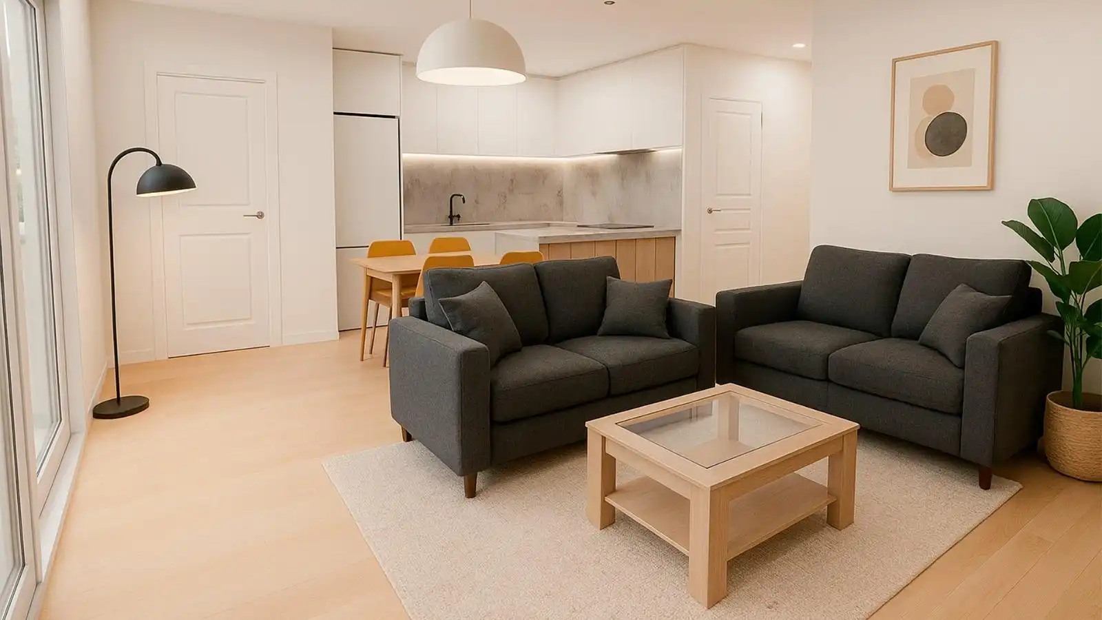 Sala de estar de Piso en venta en Roda de Ter con Calefacción