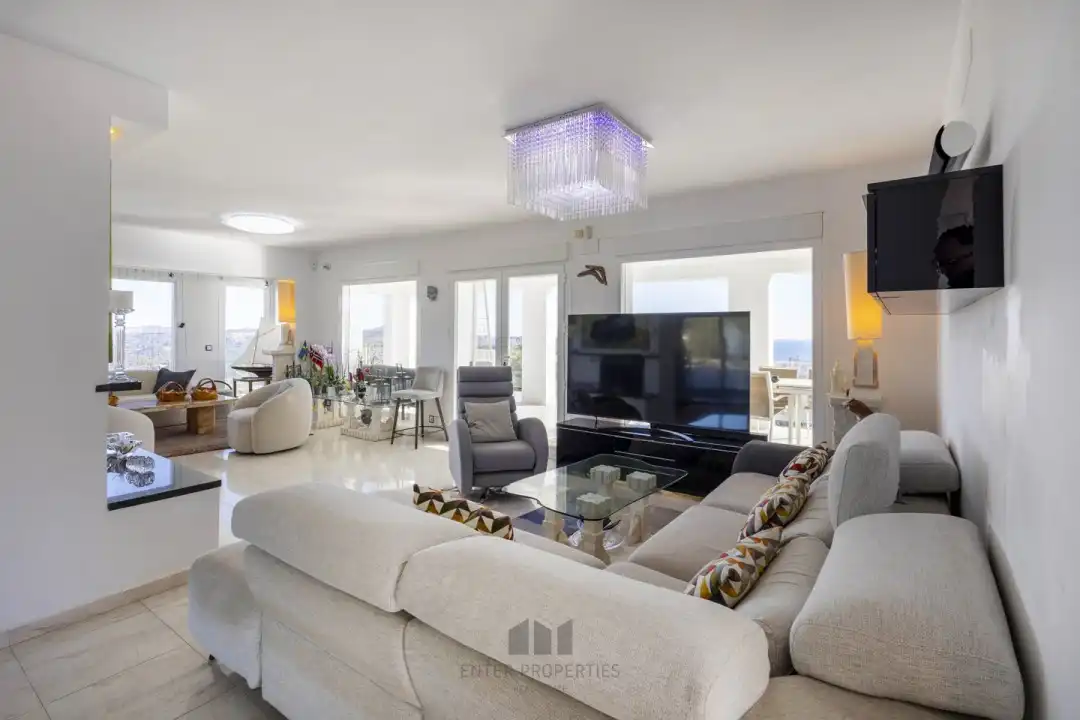 Living room of Flat for rent in Calpe / Calp  with Air Conditioner, Heating and Terrace