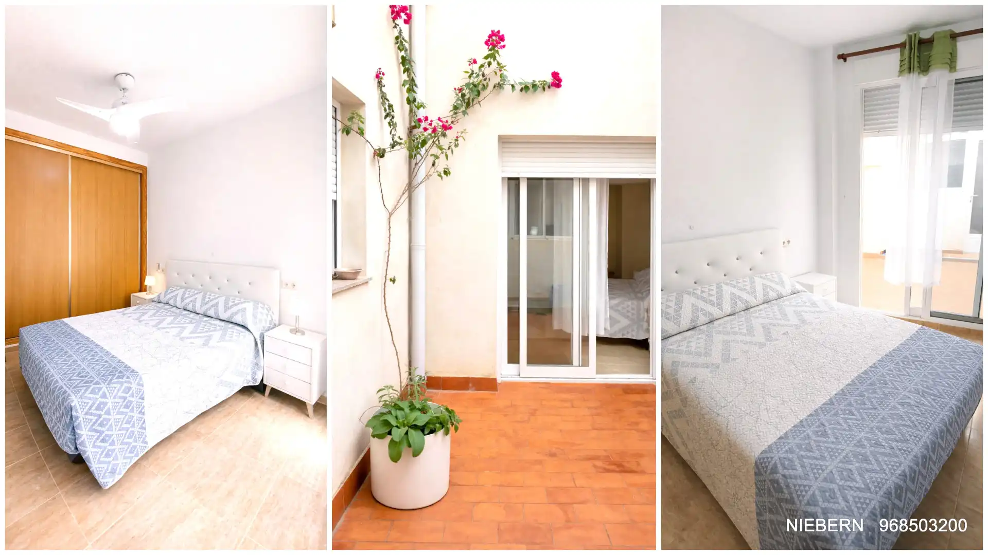 Schlafzimmer von Einfamilien-Reihenhaus zur Miete in La Unión mit Klimaanlage, Terrasse und Möbliert