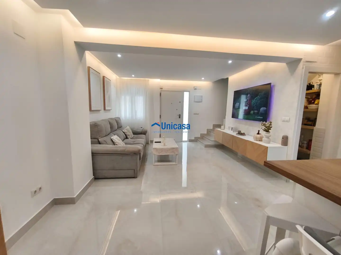 Sala de estar de Casa adosada en venta en Málaga
