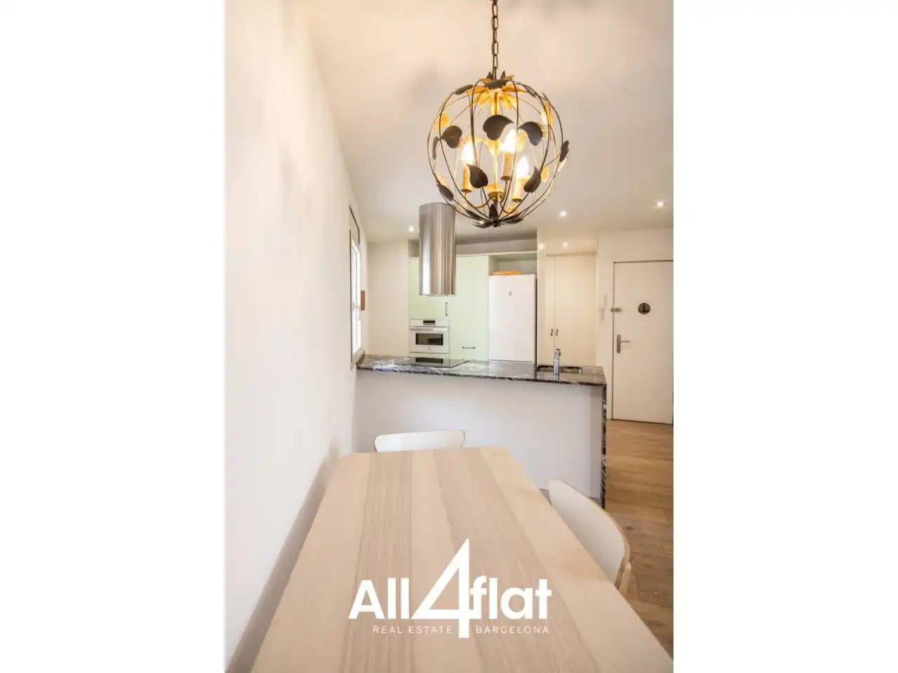 Kitchen of Flat for sale in Barcelona  with Air Conditioner, Parquet flooring and Terrace