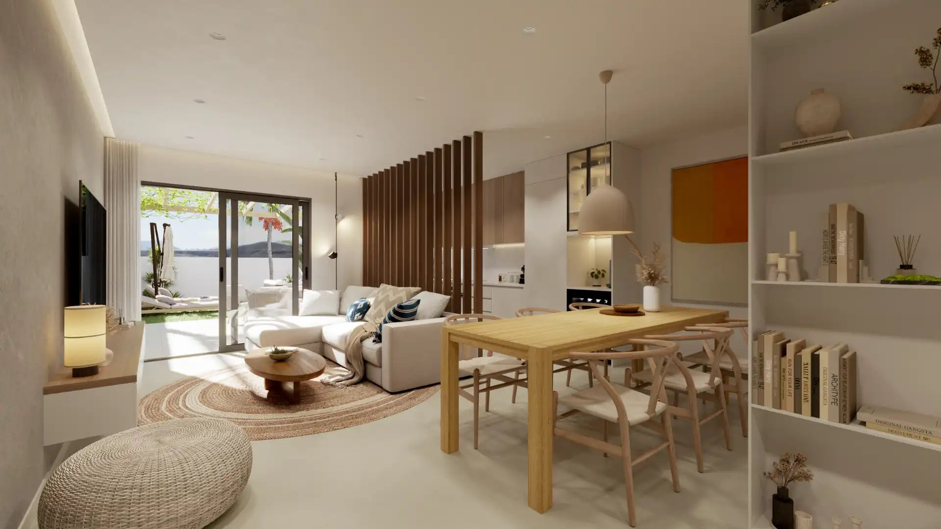 Wohnzimmer von Maisonette zum Verkauf in San Miguel de Abona mit Klimaanlage, Privatgarten und Terrasse