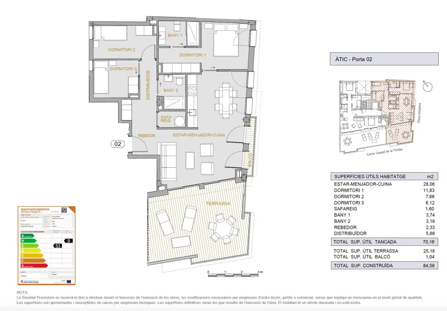 Piso con terraza en venta en CL DEL CASTELL D LA TRINITAT, imagen 49