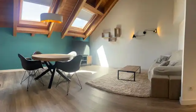 Sala de estar de Apartamento en venta en Esterri d'Àneu con Calefacción, Parquet y Amueblado