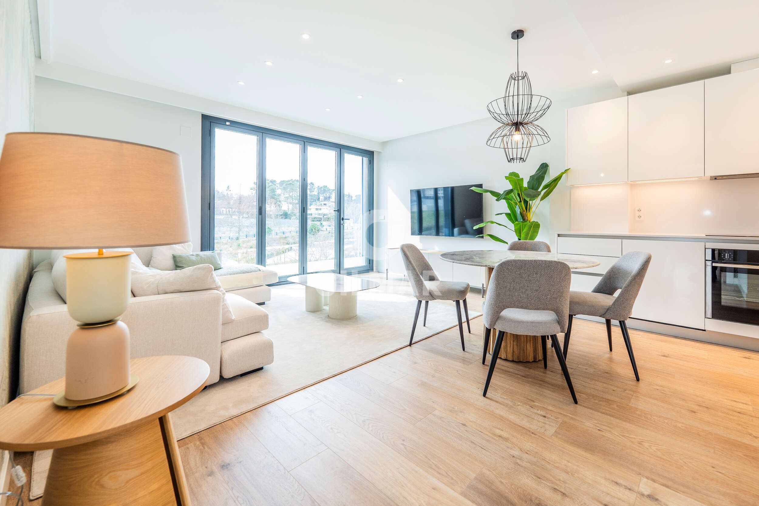 Living room of Flat for sale in  Madrid Capital  with Storage room, Swimming Pool and Furnished