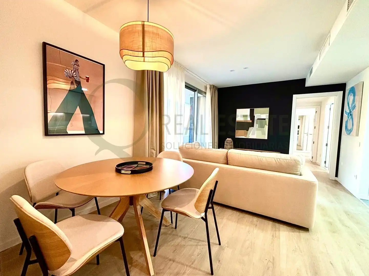 Wohnzimmer von Wohnung zur Miete in Alicante / Alacant mit Klimaanlage, Heizung und Terrasse
