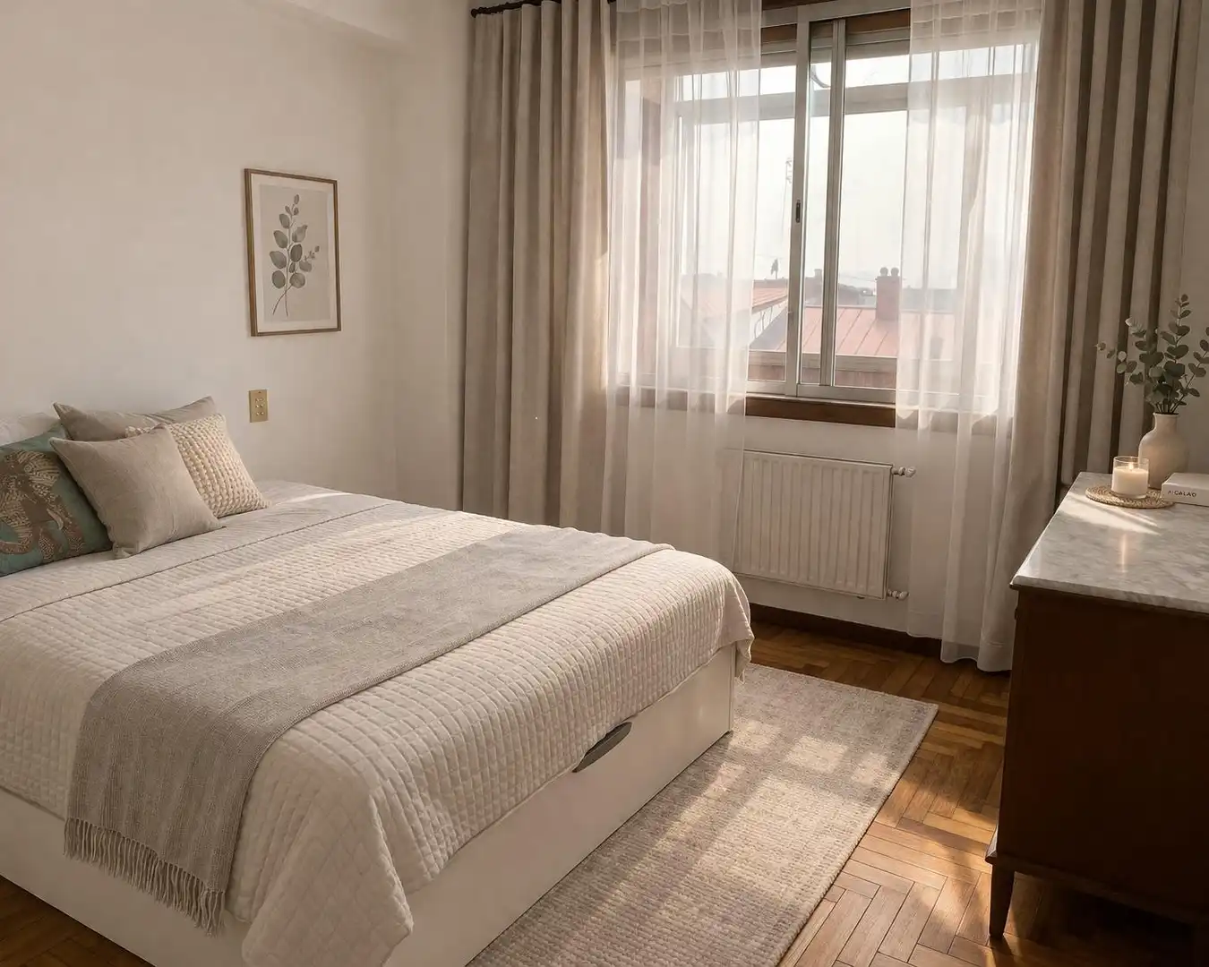 Bedroom of Flat for sale in Vigo   with Heating, Parquet flooring and Storage room