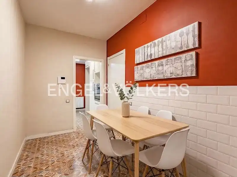 Esszimmer von Wohnung zum Verkauf in Barcelona mit Klimaanlage, Heizung und Parkett