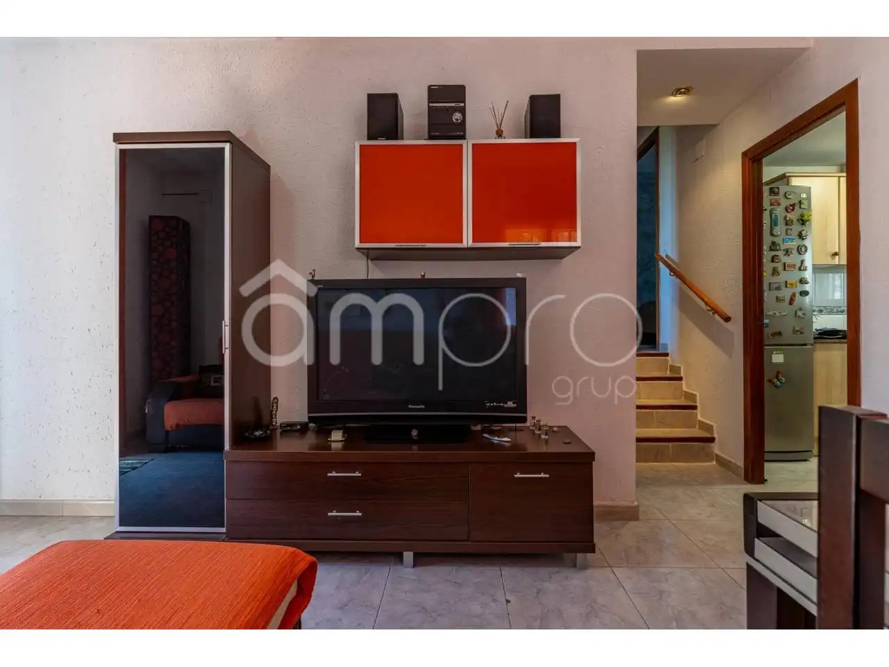 Sala d'estar de Casa o xalet en venda en La Pobla de Montornès   amb Aire condicionat, Jardí privat i Terrassa