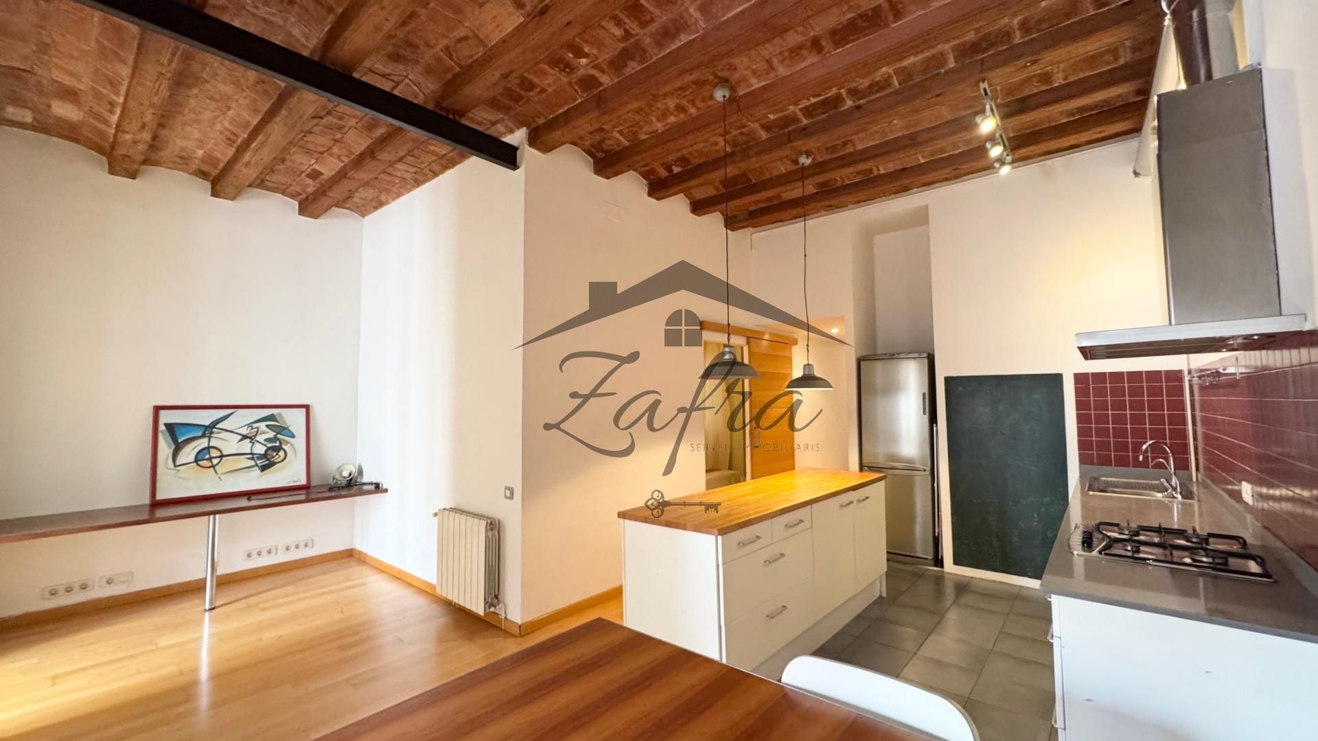 Kitchen of Flat for sale in  Barcelona Capital  with Heating and Parquet flooring