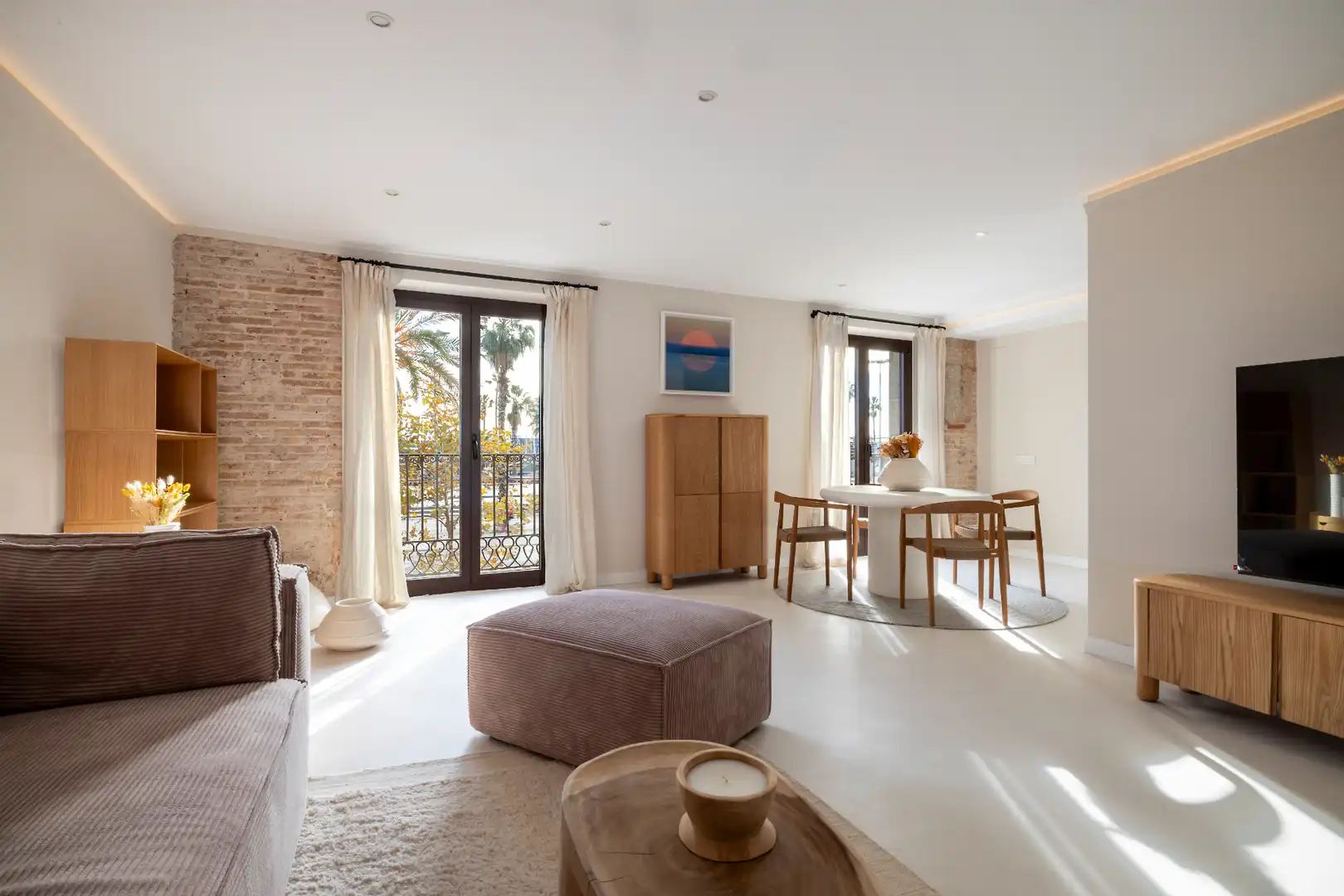 Sala d'estar de Apartament de lloguer en Barcelona amb Aire condicionat, Calefacció i Parquet