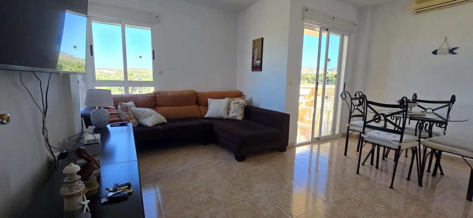 Wohnzimmer von Wohnungen zum Verkauf in Mazarrón mit Klimaanlage, Heizung und Abstellraum
