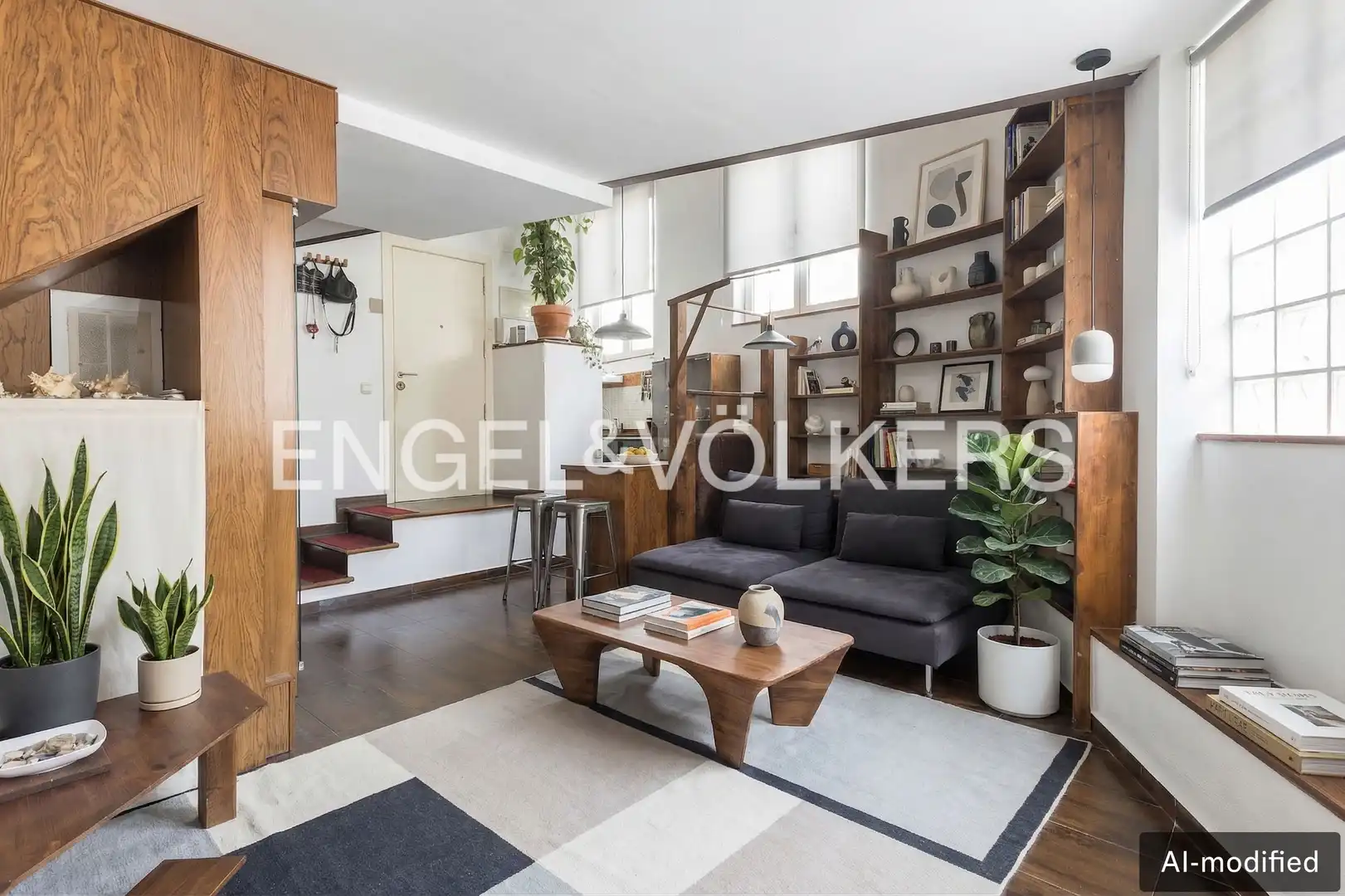 Sala de estar de Piso en venta en Barcelona con Calefacción y Amueblado