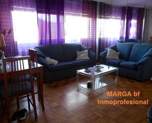 Living room of Flat for sale in Ferrol  with Parquet flooring, Storage room and Furnished