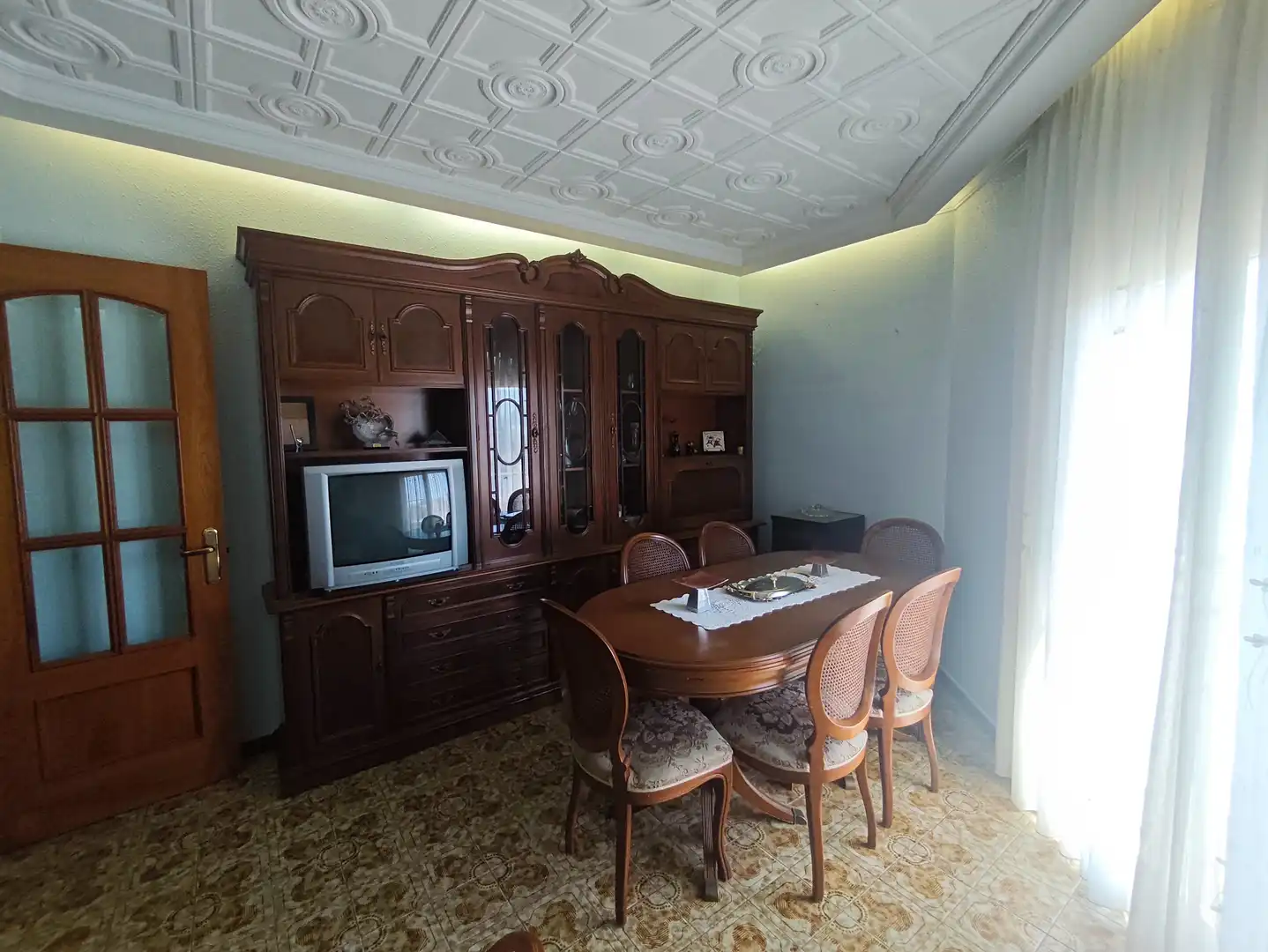 Dining room of Flat for sale in L'Aldea  with Air Conditioner and Balcony