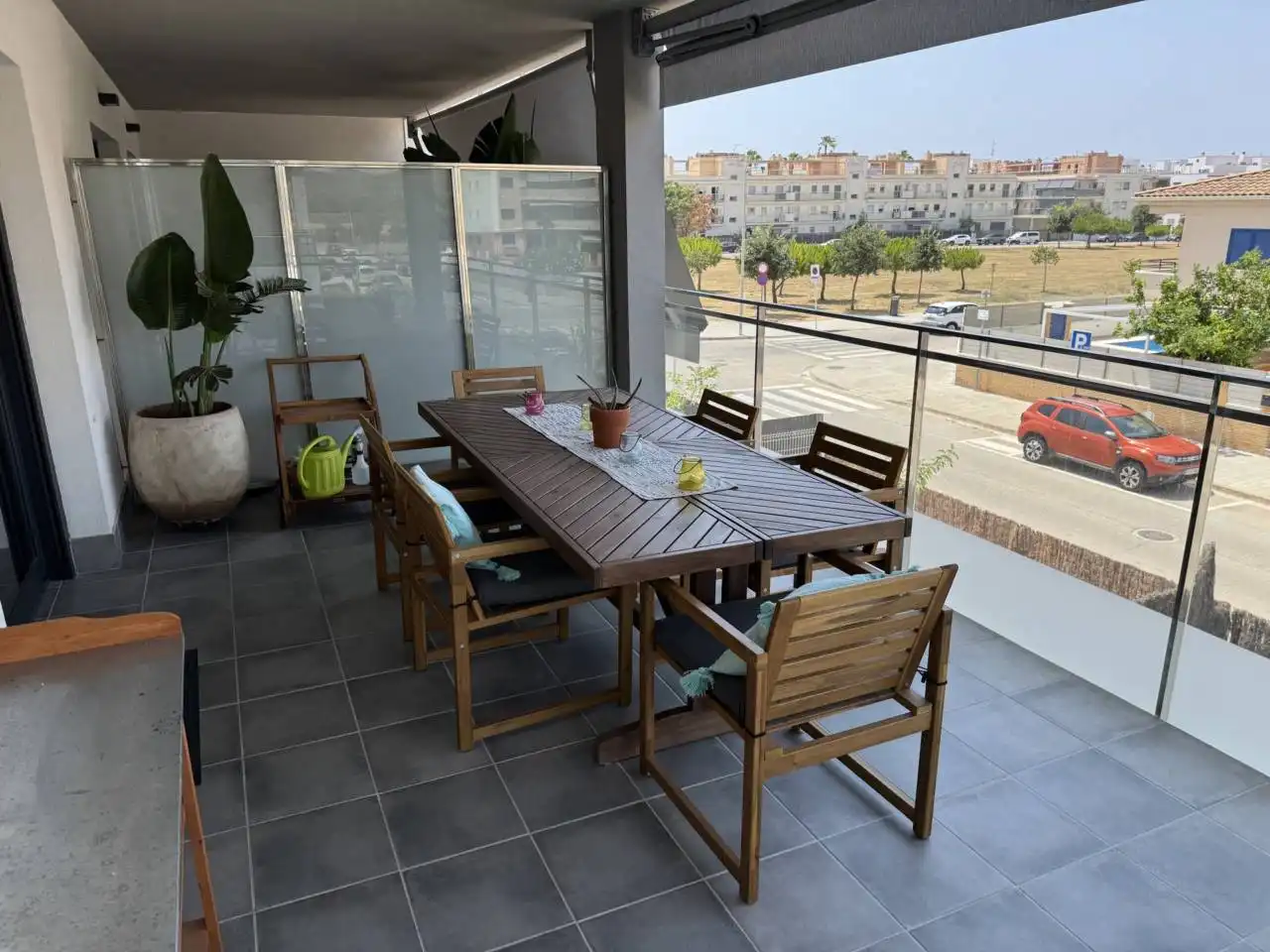Terrace of Flat for rent in Cubelles  with Air Conditioner, Heating and Parquet flooring