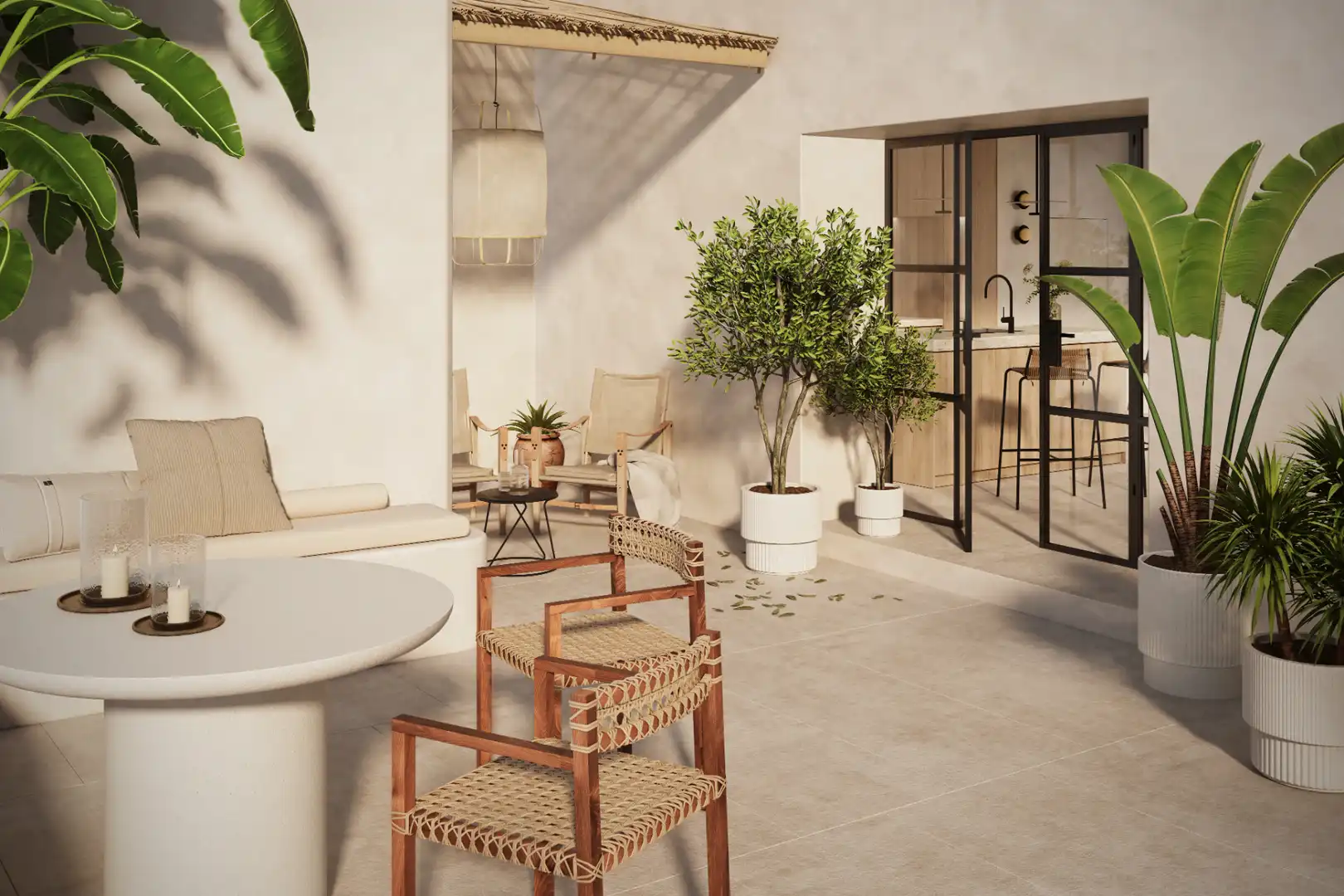 Terrasse von Erdgeschoss zum Verkauf in  Palma de Mallorca mit Klimaanlage, Heizung und Terrasse