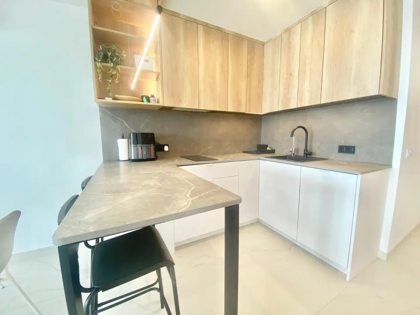 Küche von Wohnung zur Miete in El Campello mit Klimaanlage, Schwimmbad und Möbliert