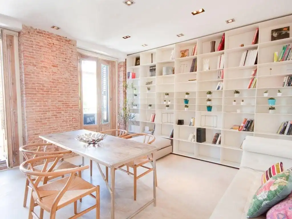 Sala d'estar de Apartament de lloguer en Madrid amb Aire condicionat, Calefacció i Moblat