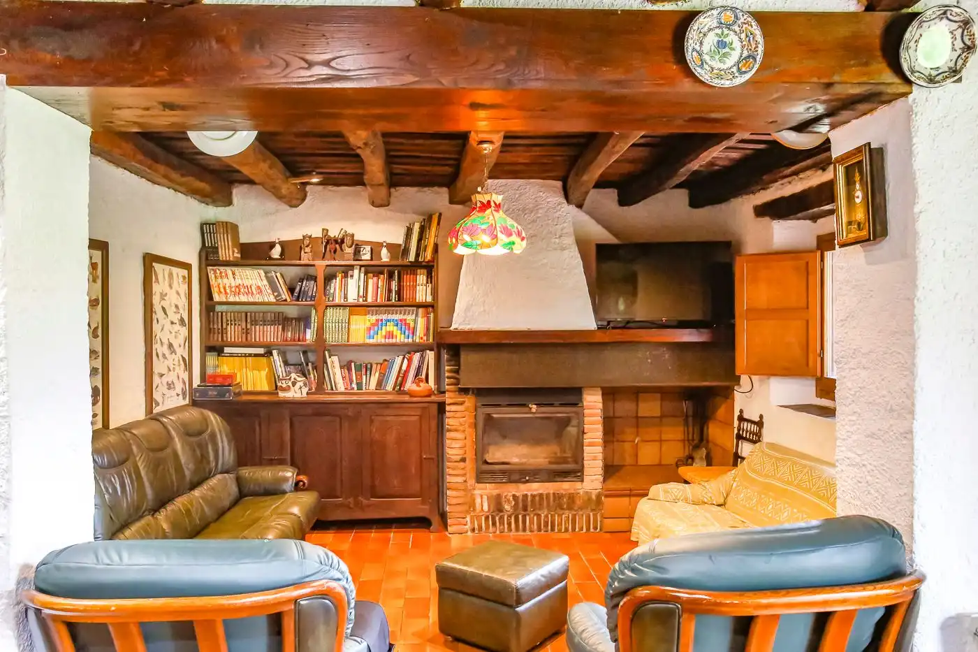 Sala d'estar de Finca rústica en venda en La Cellera de Ter amb Jardí privat i Terrassa