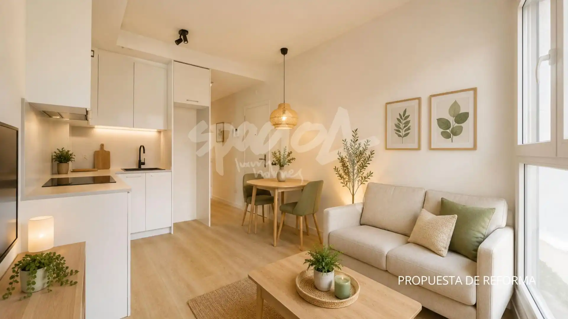 Sala de estar de Loft en venta en Madrid con Calefacción, Jardín privado y Piscina comunitaria