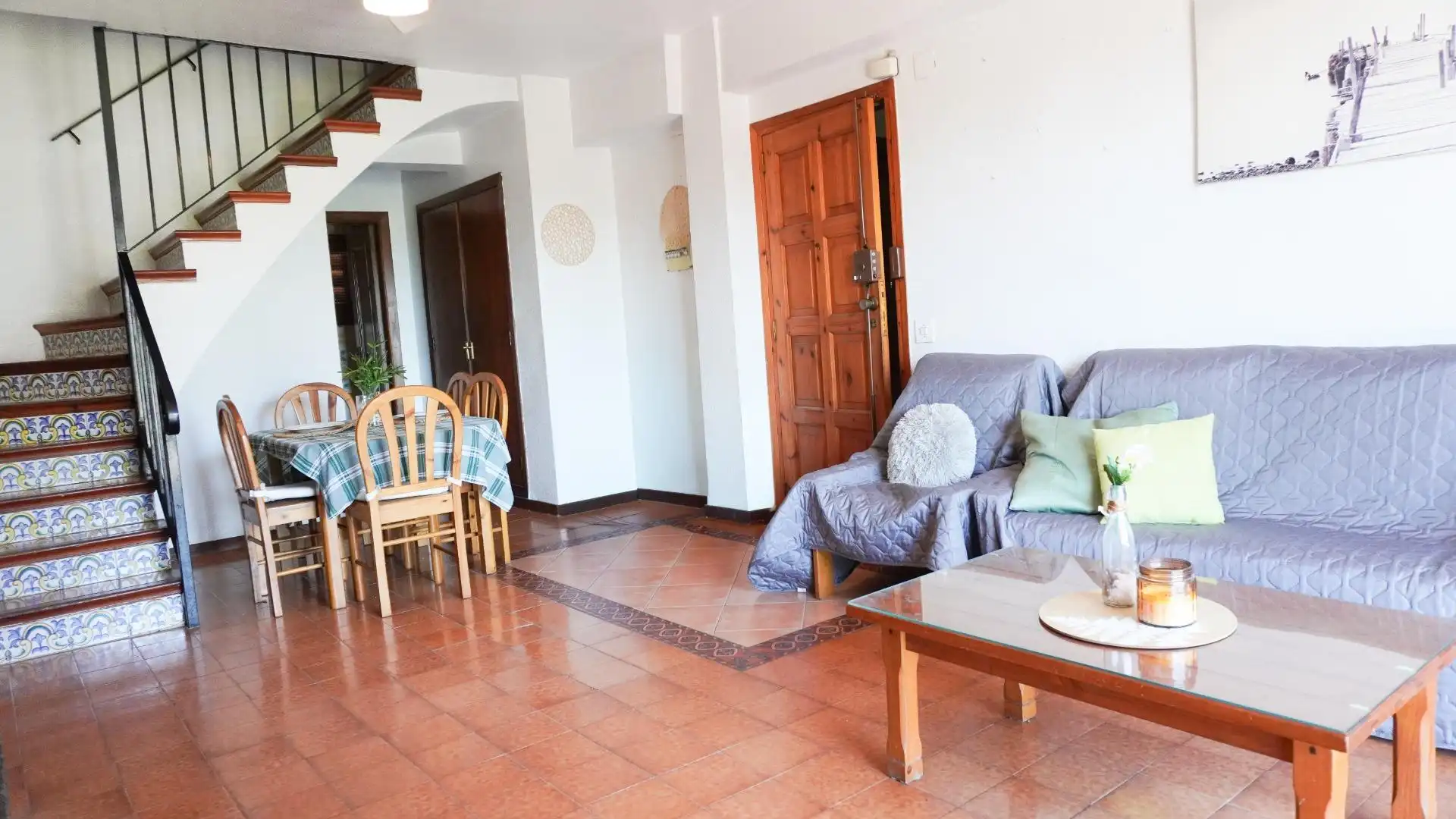 Wohnzimmer von Dachboden zum Verkauf in El Puig de Santa Maria mit Privatgarten, Terrasse und Balkon