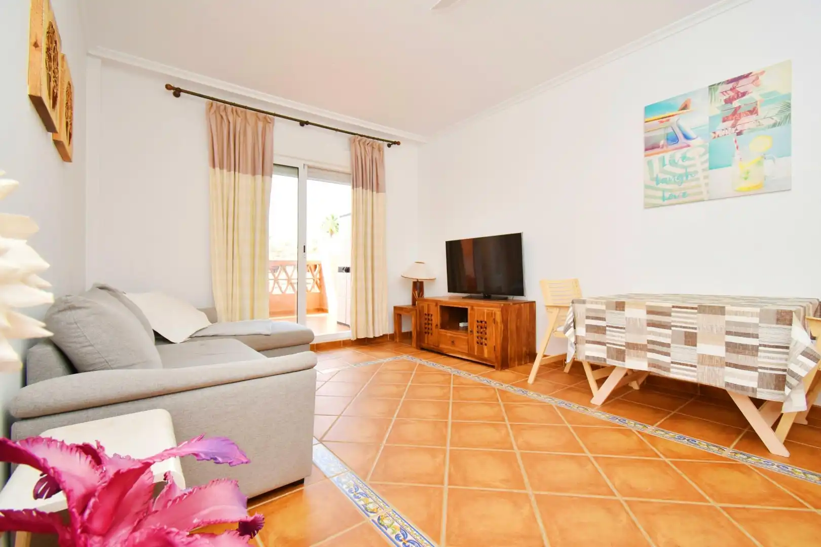 Living room of Flat for sale in El Ejido  with Air Conditioner, Terrace and Furnished