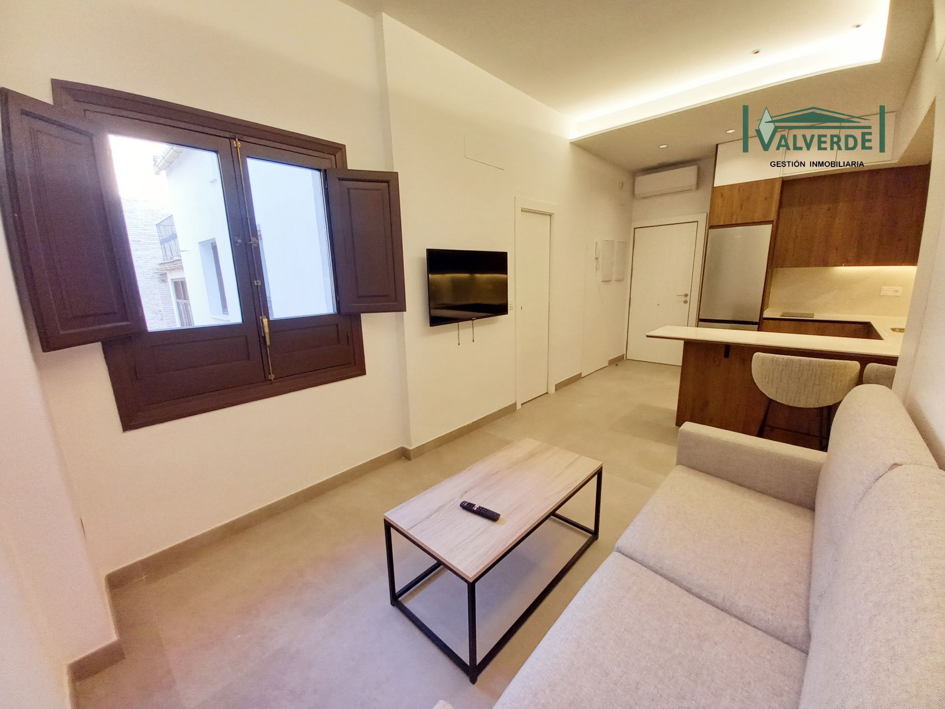 Sala d'estar de Estudi de lloguer en  Granada Capital amb Aire condicionat, Calefacció i Moblat