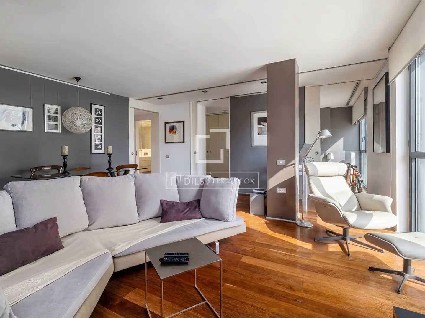 Living room of Flat for sale in Barcelona  with Air Conditioner, Heating and Parquet flooring