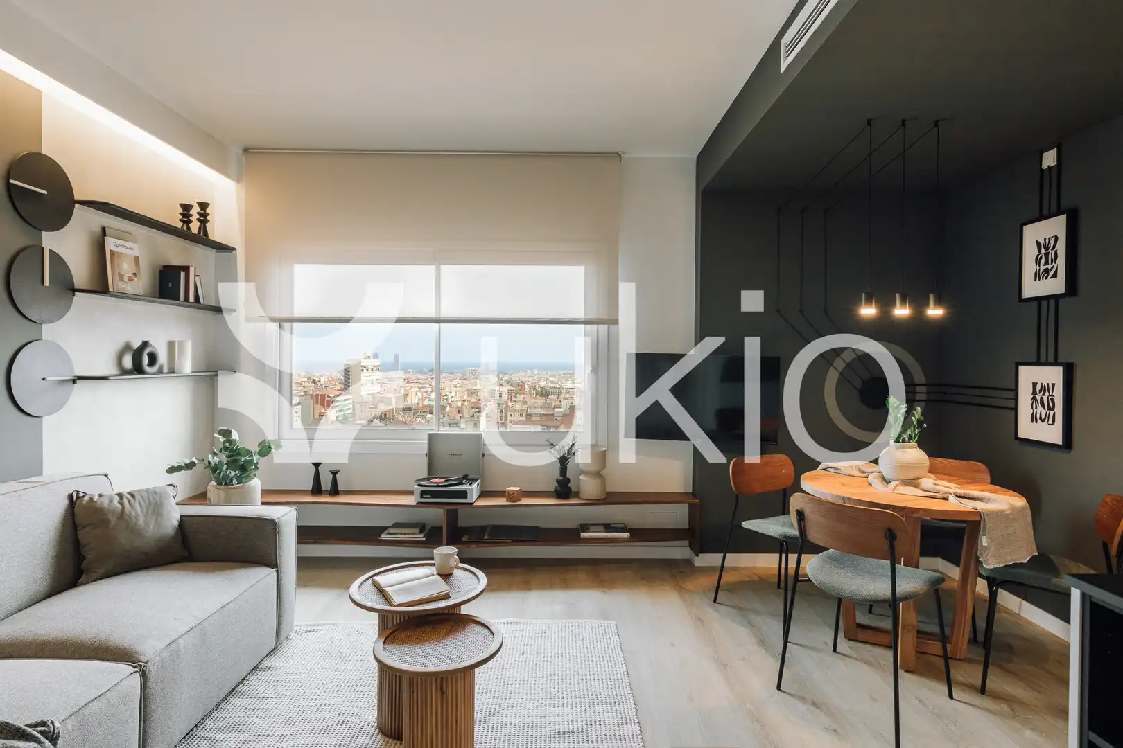 Living room of Flat for rent in Barcelona  with Air Conditioner, Heating and Furnished