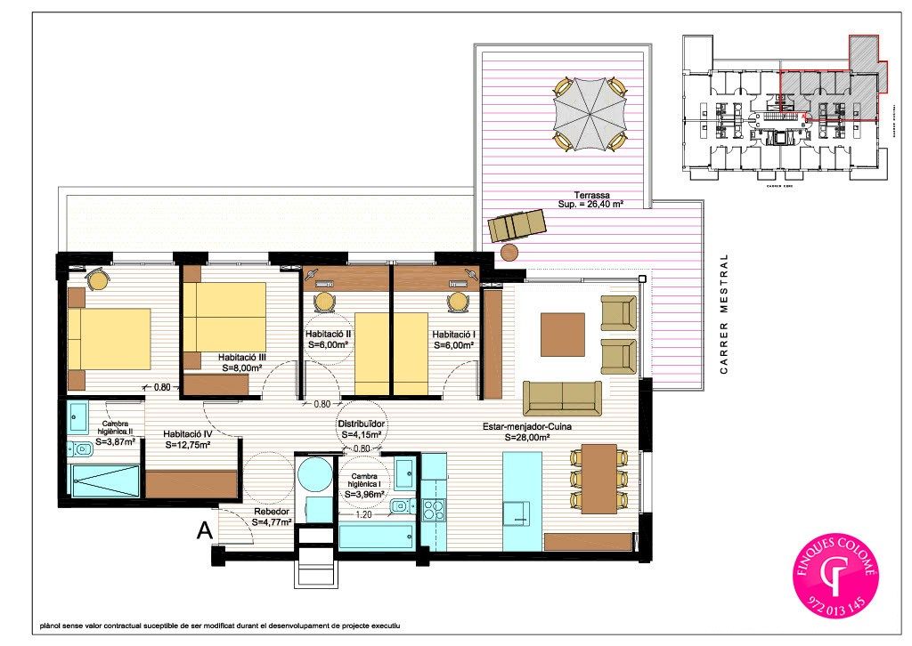 Piso en venta en Girona Capital con Aire acondicionado, Terraza y Trastero