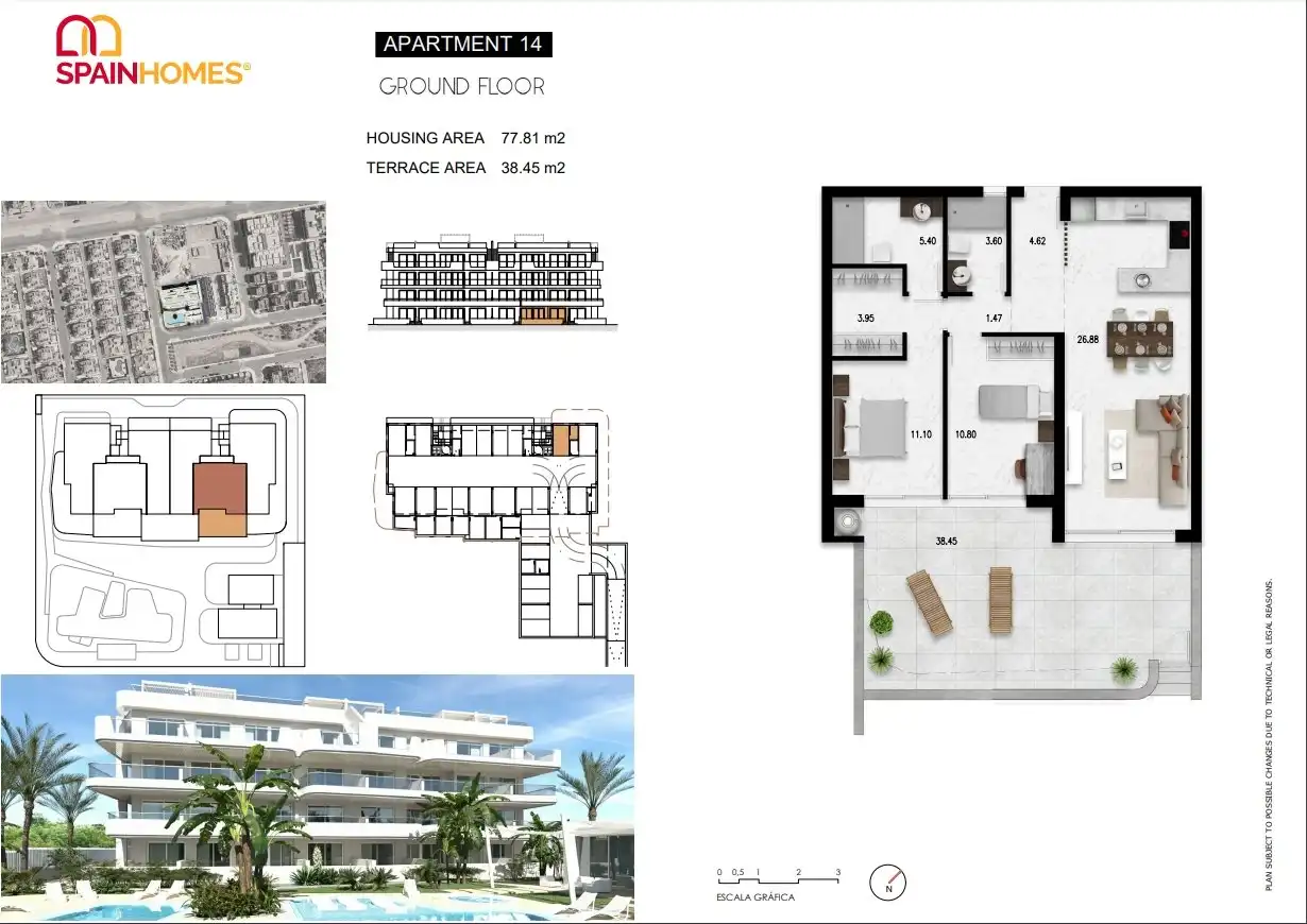 Apartament amb terrassa en venda a Orihuela Costa, imagen 49
