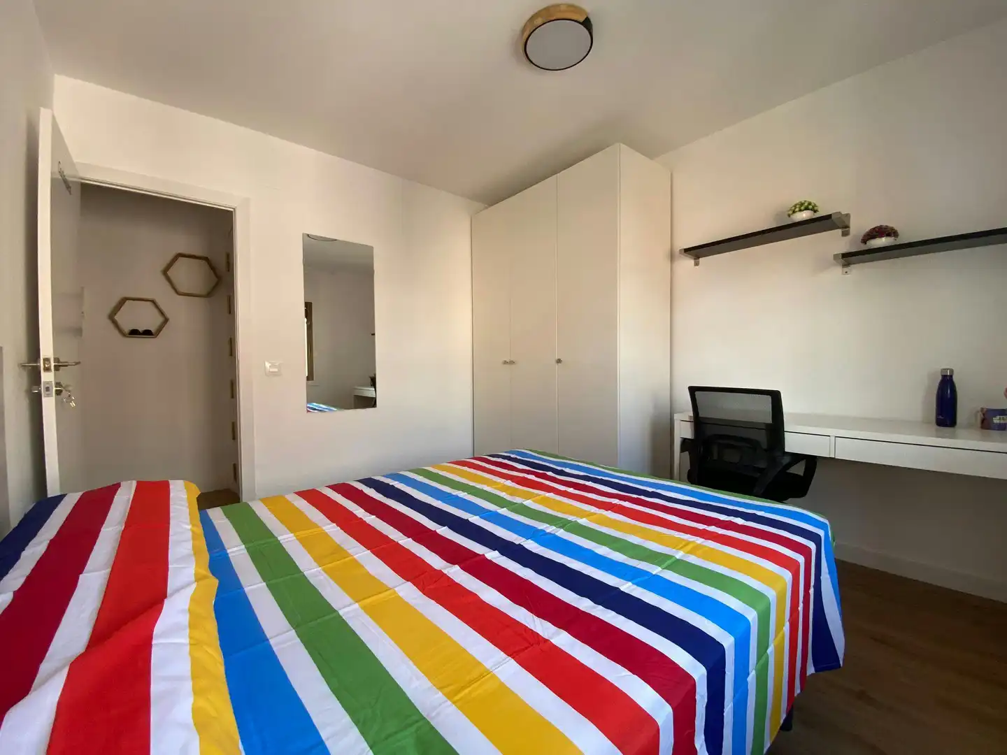 Schlafzimmer von Wohnung zur untervermieten in L'Hospitalet de Llobregat mit Heizung, Möbliert und Waschmaschine