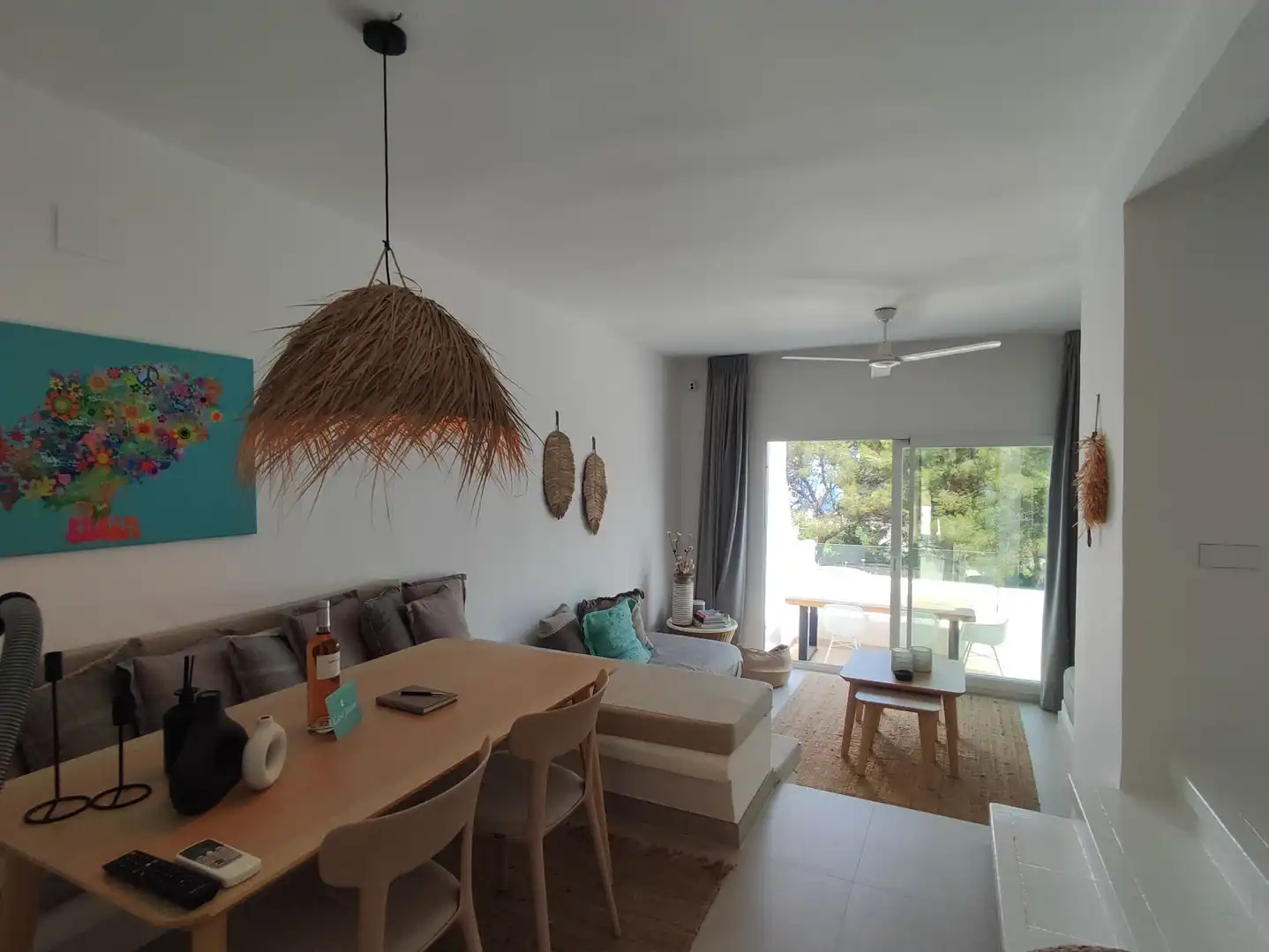 Sala d'estar de Apartament en venda en Sant Joan de Labritja amb Aire condicionat, Calefacció i Terrassa