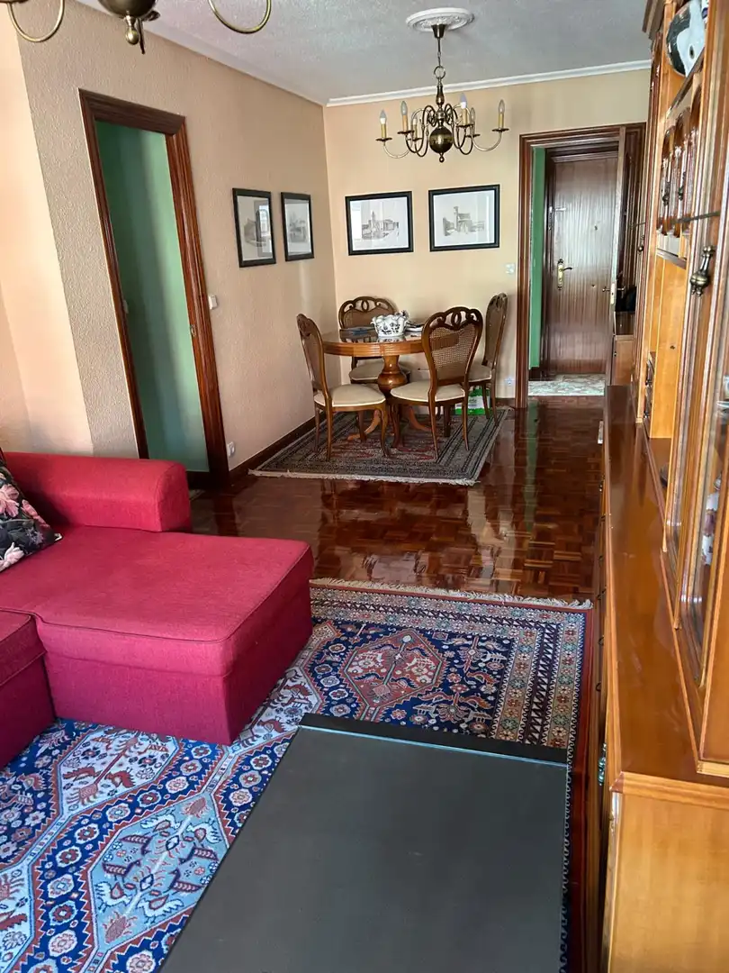 Sala d'estar de Pis de lloguer en Santander amb Terrassa i Moblat