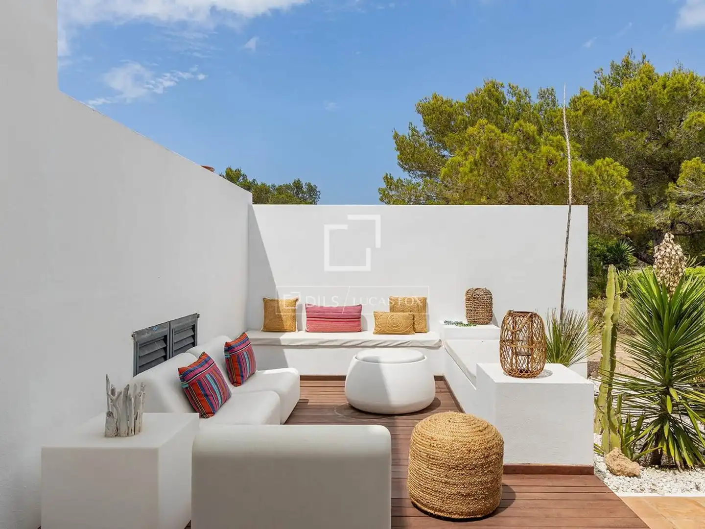 Terraza de Casa o chalet de alquiler en Formentera con Aire acondicionado, Jardín privado y Terraza