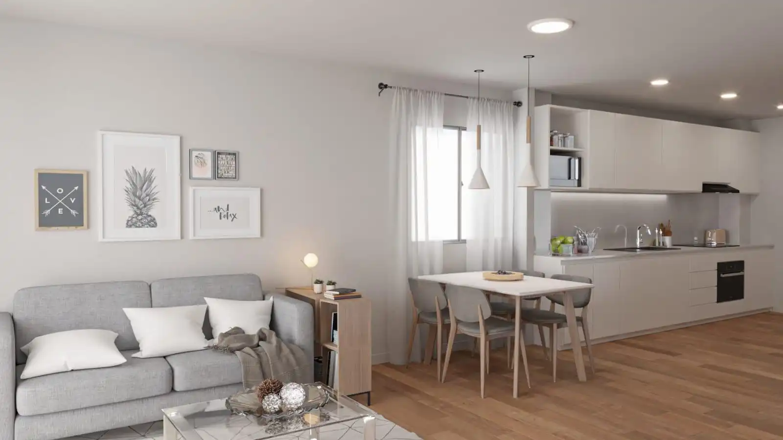 Sala d'estar de Apartament en venda en Mijas amb Balcó i Piscina comunitària