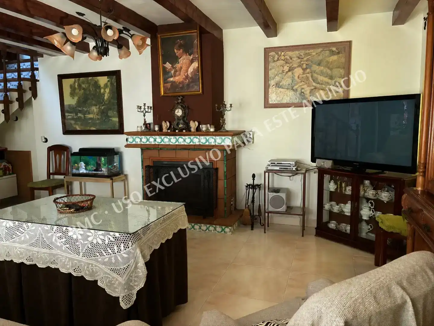 Wohnzimmer von Country house zum Verkauf in Colmenar mit Schwimmbad und Balkon