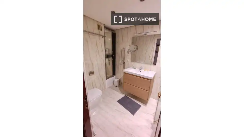 Bany de Apartament per a compartir en Donostia - San Sebastián  amb Aire condicionat, Terrassa i Moblat