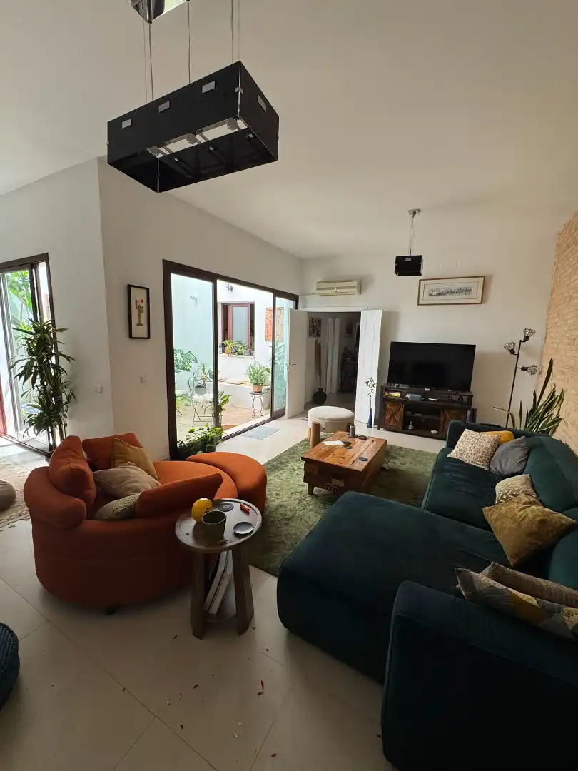 Wohnzimmer von Haus oder Chalet zur Miete in Sevilla mit Klimaanlage, Parkett und Terrasse