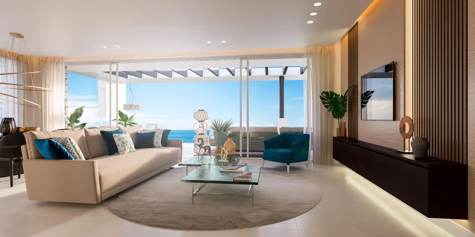 Sala de estar de Planta baja en venta en Ojén con Terraza