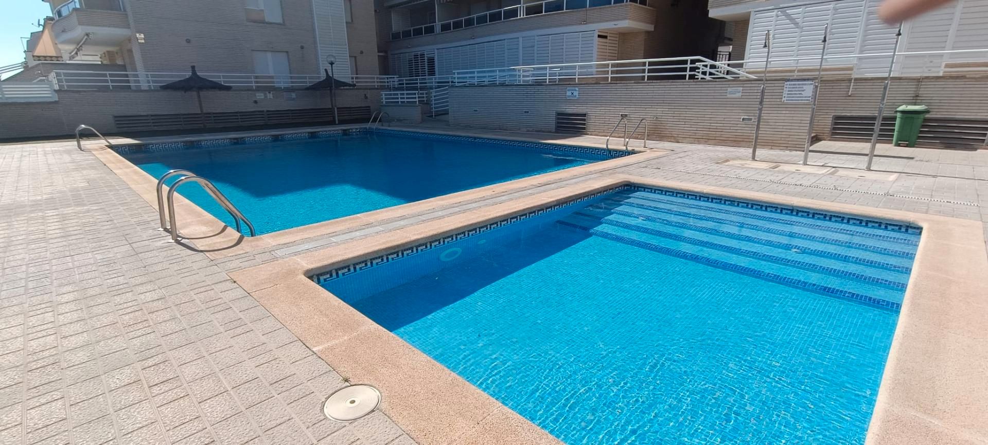 Swimming pool of Flat for sale in Cunit  with Air Conditioner, Private garden and Terrace