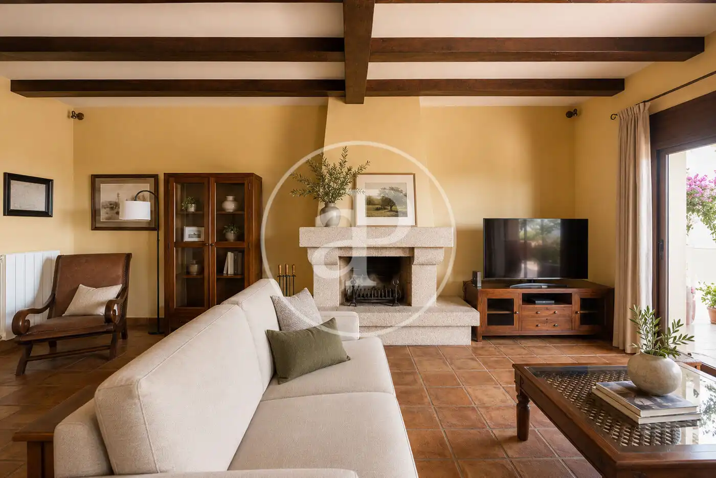 Sala de estar de Casa o chalet en venta en Argentona con Aire acondicionado, Calefacción y Jardín privado